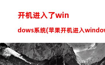 开机进入了windows系统(苹果开机进入windows)