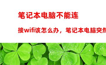 笔记本电脑不能连接wifi该怎么办，笔记本电脑突然不能连接wifi该怎么办