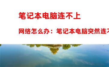 笔记本电脑连不上网络怎么办：笔记本电脑突然连不上网络怎么办