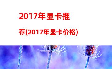 017年显卡排行榜(2020年显卡排行榜)"