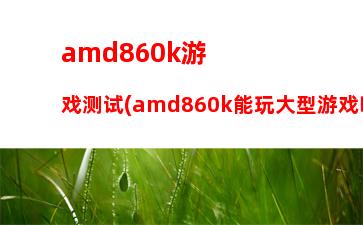 amd860k玩大型单机游戏(ipad能玩的大型单机游戏)