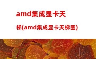 amd显卡排名天梯图(amd显卡牌子排名)