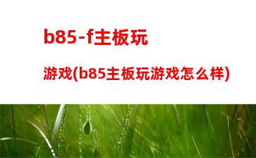 b85主板配什么内存条(b85主板开机键接线)