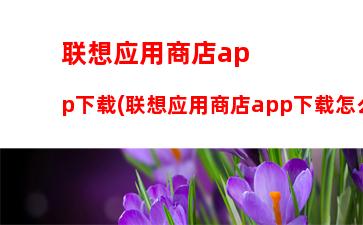 联想游戏中心官网(联想应用商店app下载)