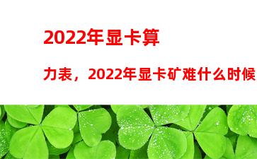 022年显卡算力表，2022年显卡矿难什么时候开始的"