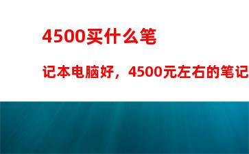 500买什么笔记本电脑好，4500元左右的笔记本电脑推荐"