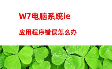 W7电脑系统ie应用程序错误怎么办