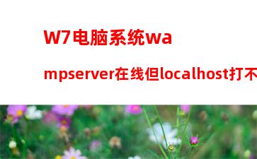 W7电脑系统wampserver在线但localhost打不开怎么办