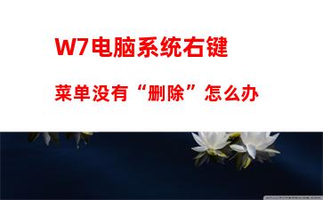 W7电脑系统右键菜单没有“删除”怎么办