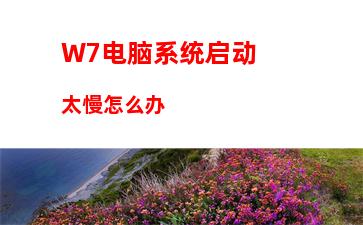 W7电脑系统启动太慢怎么办