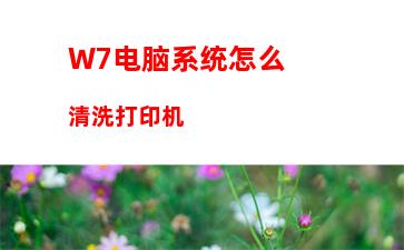 W7电脑系统怎么清洗打印机