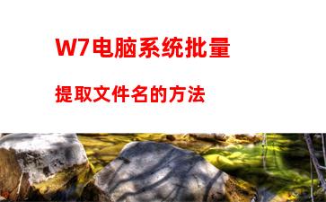 W7电脑系统批量提取文件名的方法