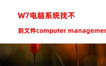 W7电脑系统找不到文件computer management.lnk怎么办