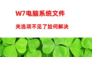 W7电脑系统文件夹选项不见了如何解决