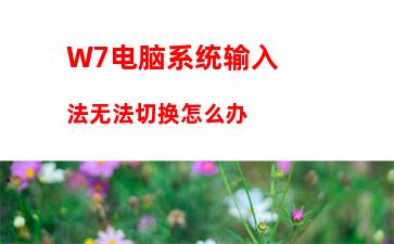 W7电脑系统输入法无法切换怎么办