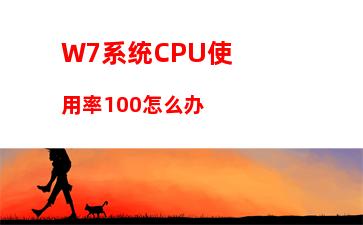 W7系统CPU使用率100怎么办