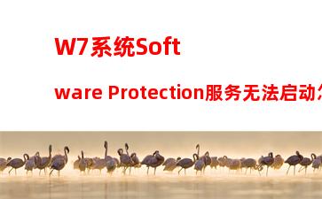 W7系统Software Protection服务无法启动怎么解决