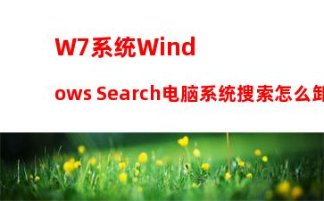 W7系统Windows Search电脑系统搜索怎么卸载