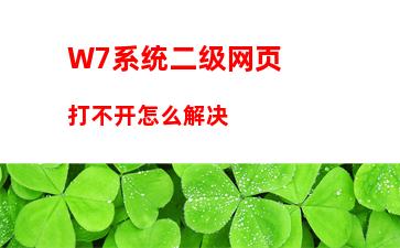 W7系统二级网页打不开怎么解决