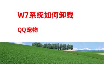 W7系统如何卸载QQ宠物