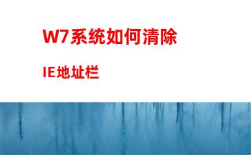 W7系统如何清除IE地址栏