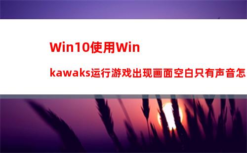 Win10使用Winkawaks运行游戏出现画面空白只有声音怎么办？