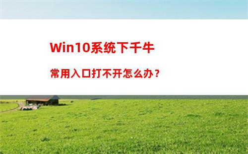 Win10系统下千牛常用入口打不开怎么办？