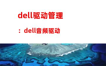 dell驱动管理：dell音频驱动