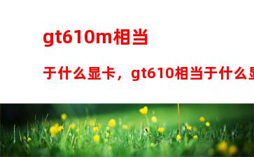 gt610m相当于什么显卡，gt610相当于什么显卡