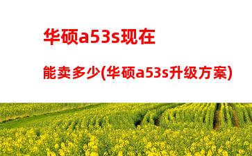 华硕a53s现在能卖多少(华硕a53s升级方案)