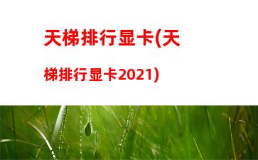 天梯排行显卡(天梯排行显卡2021)