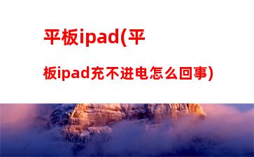 平板ipad(平板ipad充不进电怎么回事)