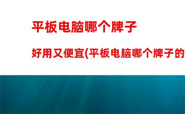 平板电脑哪个牌子好用又便宜(平板电脑哪个牌子的性能最好)