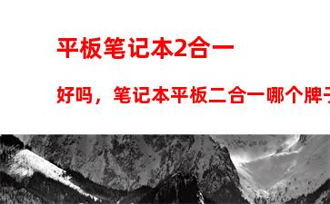 平板笔记本2合一好吗，笔记本平板二合一哪个牌子好