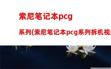 索尼笔记本pcg系列(索尼笔记本pcg系列拆机视频)