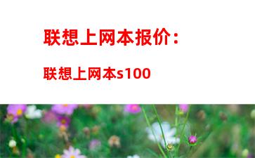 联想上网本报价：联想上网本s100