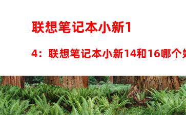 联想笔记本小新14：联想笔记本小新14和16哪个好