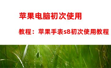 苹果电脑初次使用教程：苹果手表s8初次使用教程